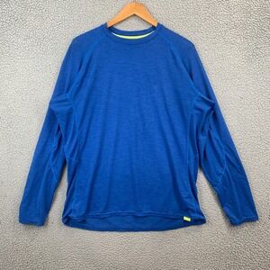 NRS Size Large Blue Stretch Performance Long Sleeve Crew Neck Shirt
